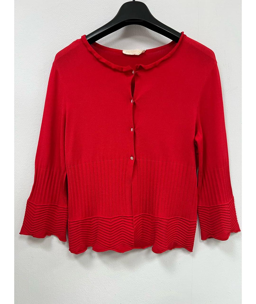 VALENTINO Красный вискозный кардиган, фото 6