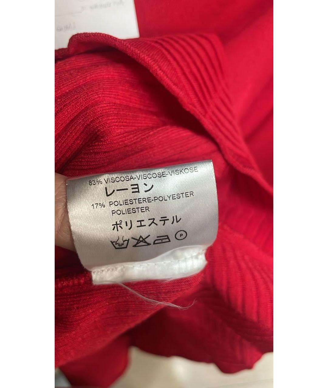VALENTINO Красный вискозный кардиган, фото 5