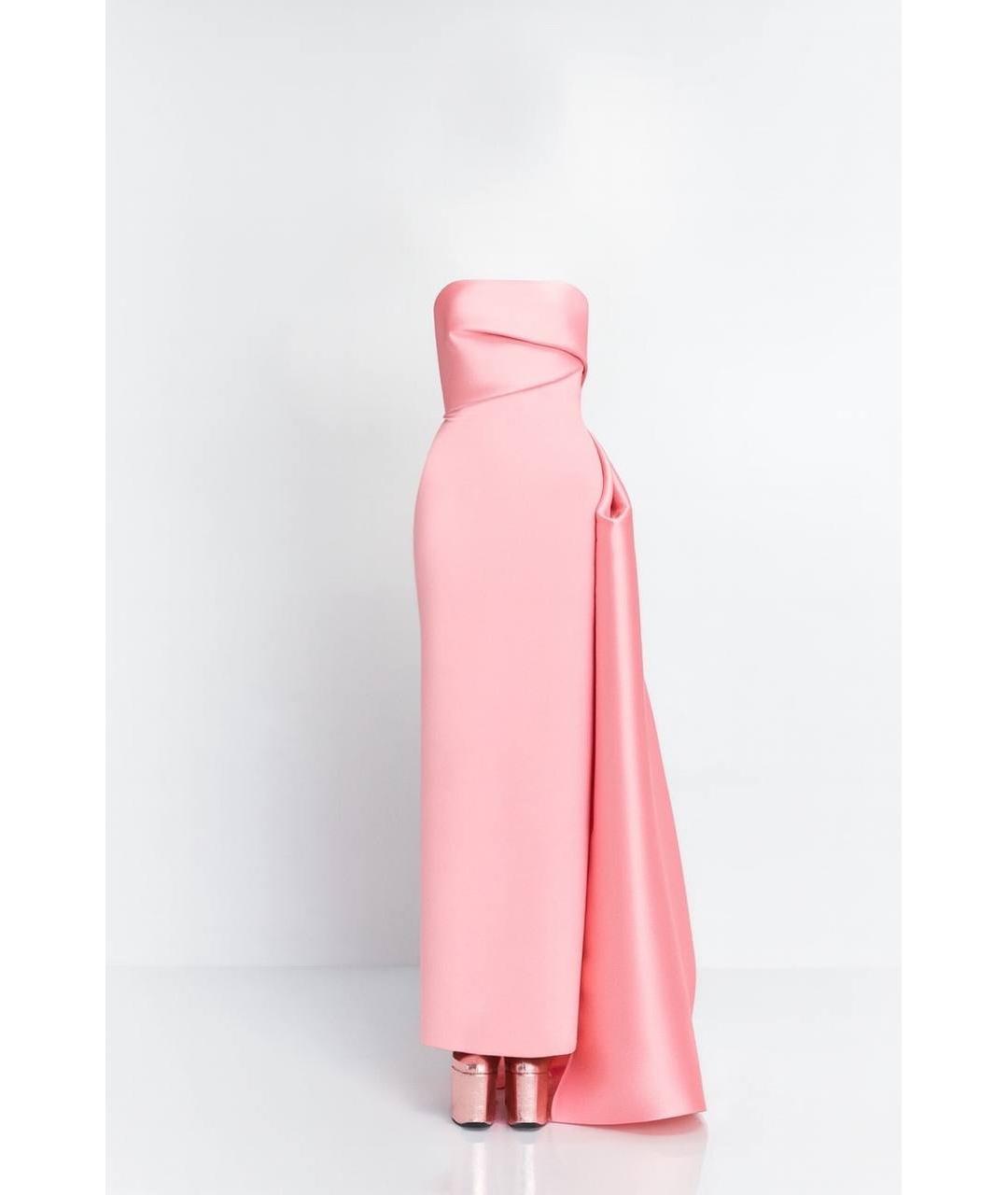 SOLACE LONDON Розовое атласное вечернее платье, фото 7