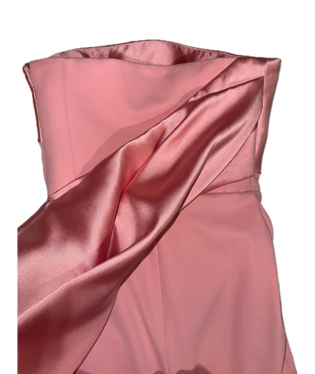 SOLACE LONDON Розовое атласное вечернее платье, фото 3
