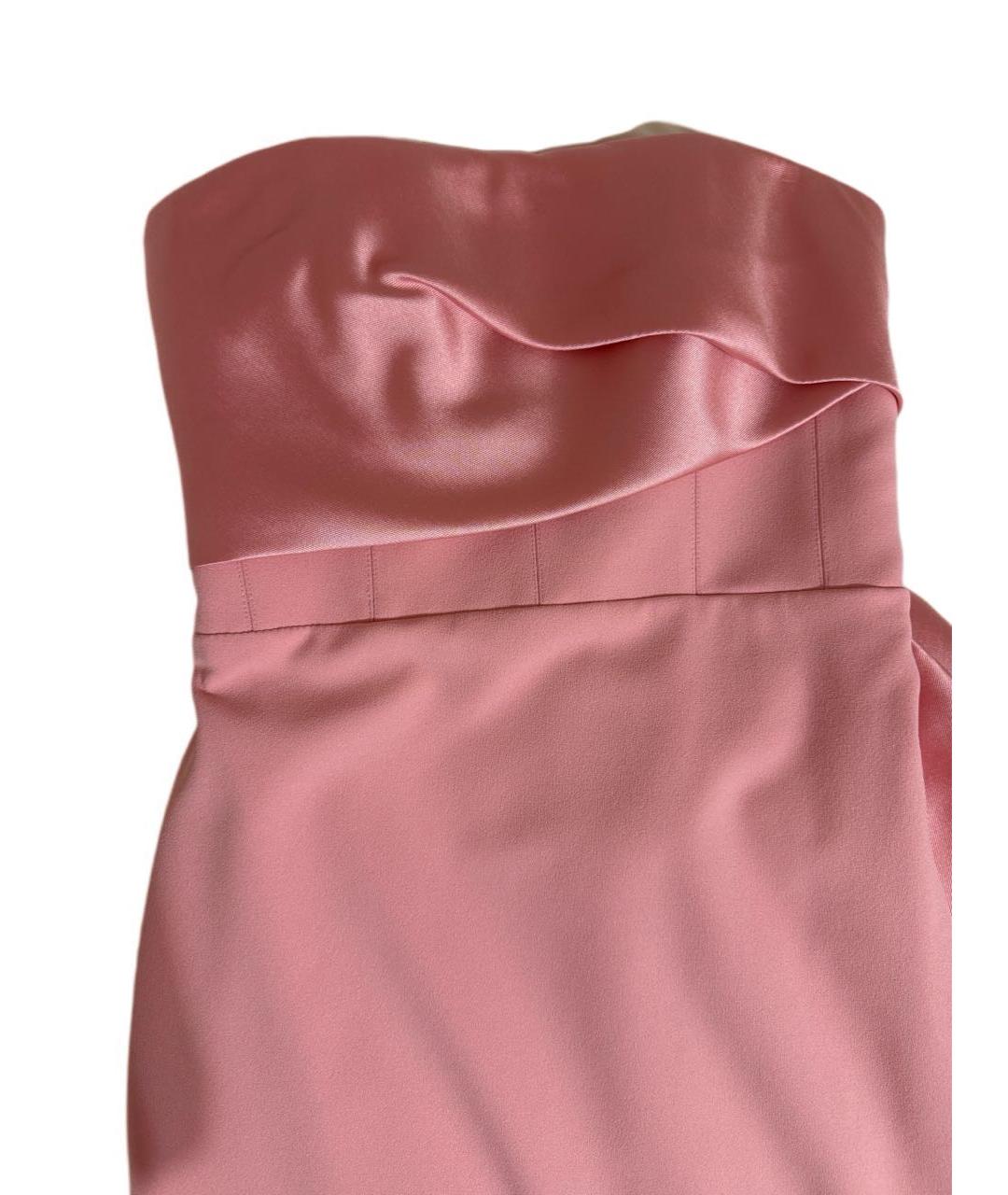 SOLACE LONDON Розовое атласное вечернее платье, фото 4