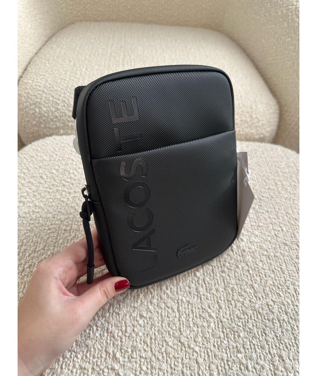 LACOSTE Черная сумка на плечо, фото 2