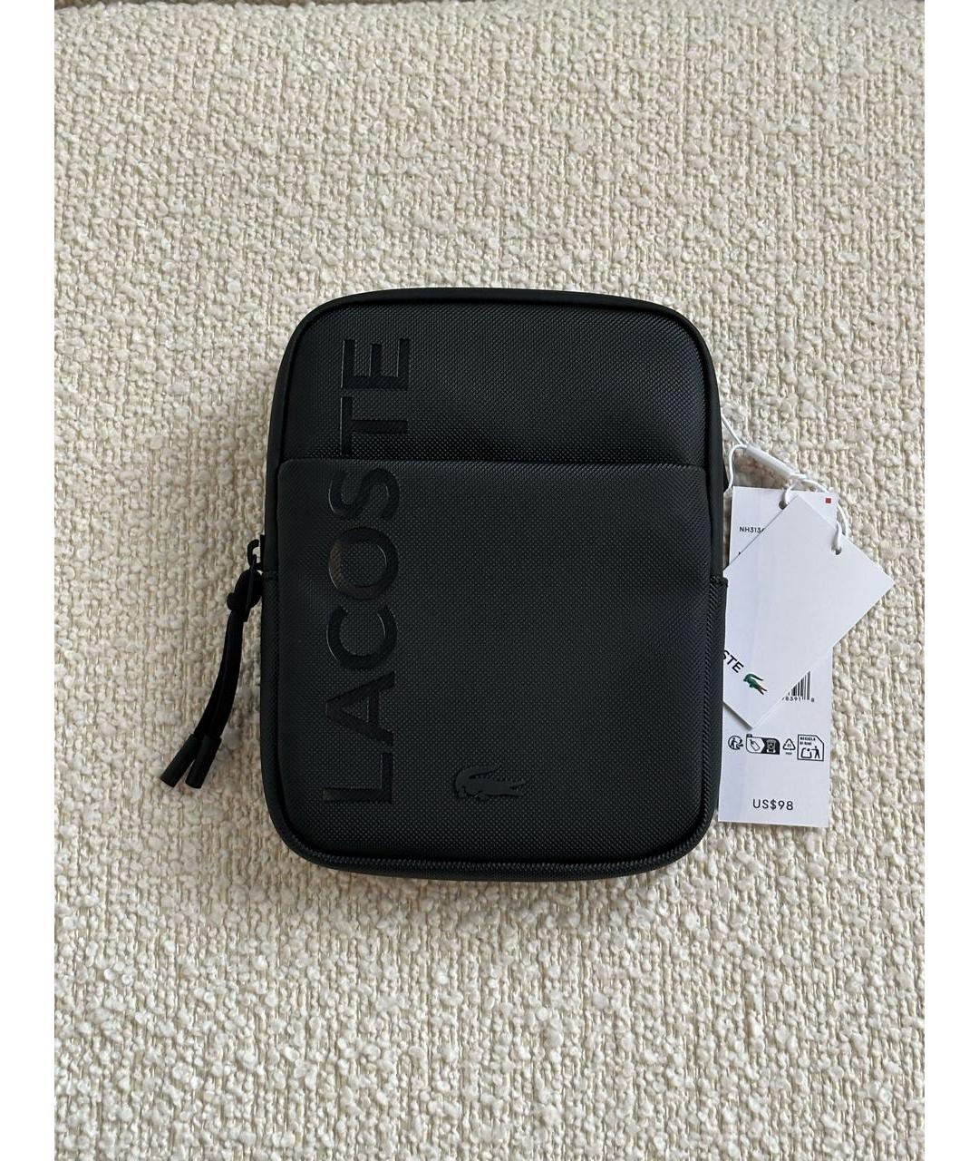 LACOSTE Черная сумка на плечо, фото 5