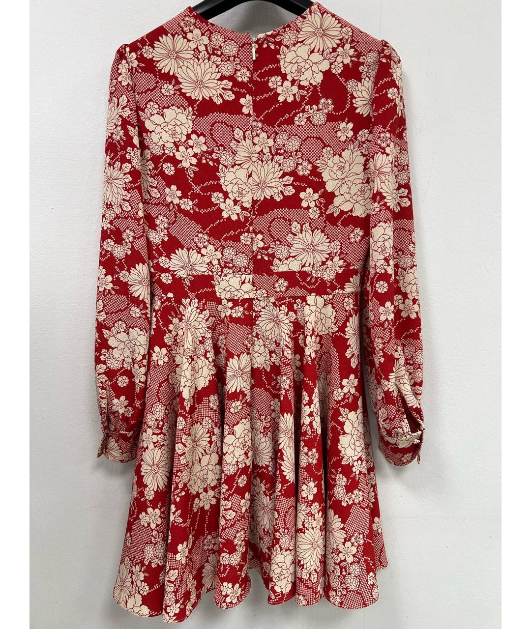 SAINT LAURENT Красное полиэстеровое коктейльное платье, фото 3