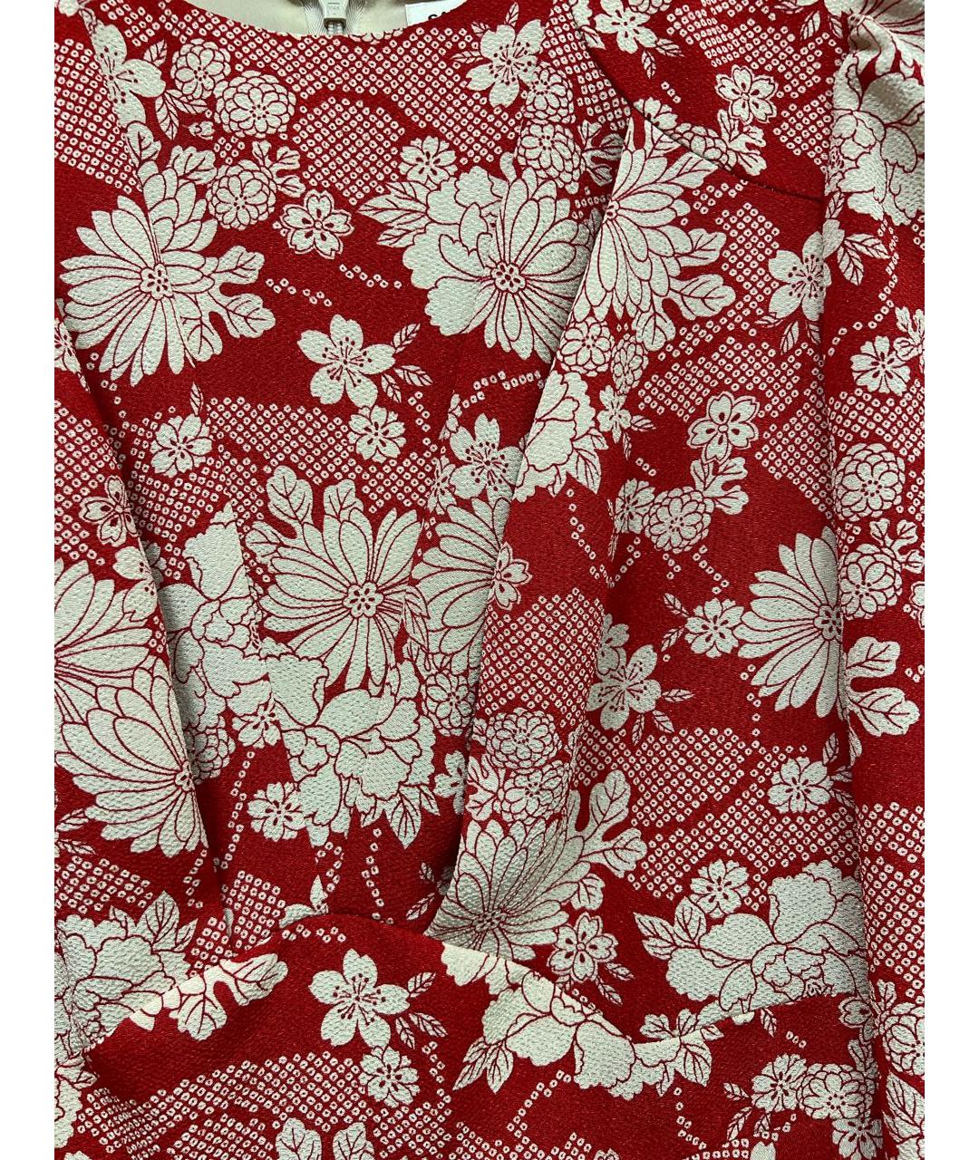 SAINT LAURENT Красное полиэстеровое коктейльное платье, фото 2