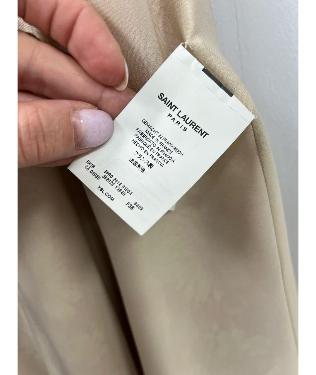 SAINT LAURENT Красное полиэстеровое коктейльное платье, фото 5