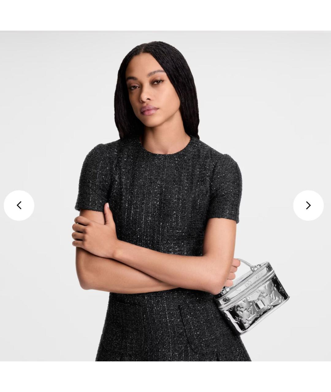 LOUIS VUITTON Серебряная сумка с короткими ручками из лакированной кожи, фото 4