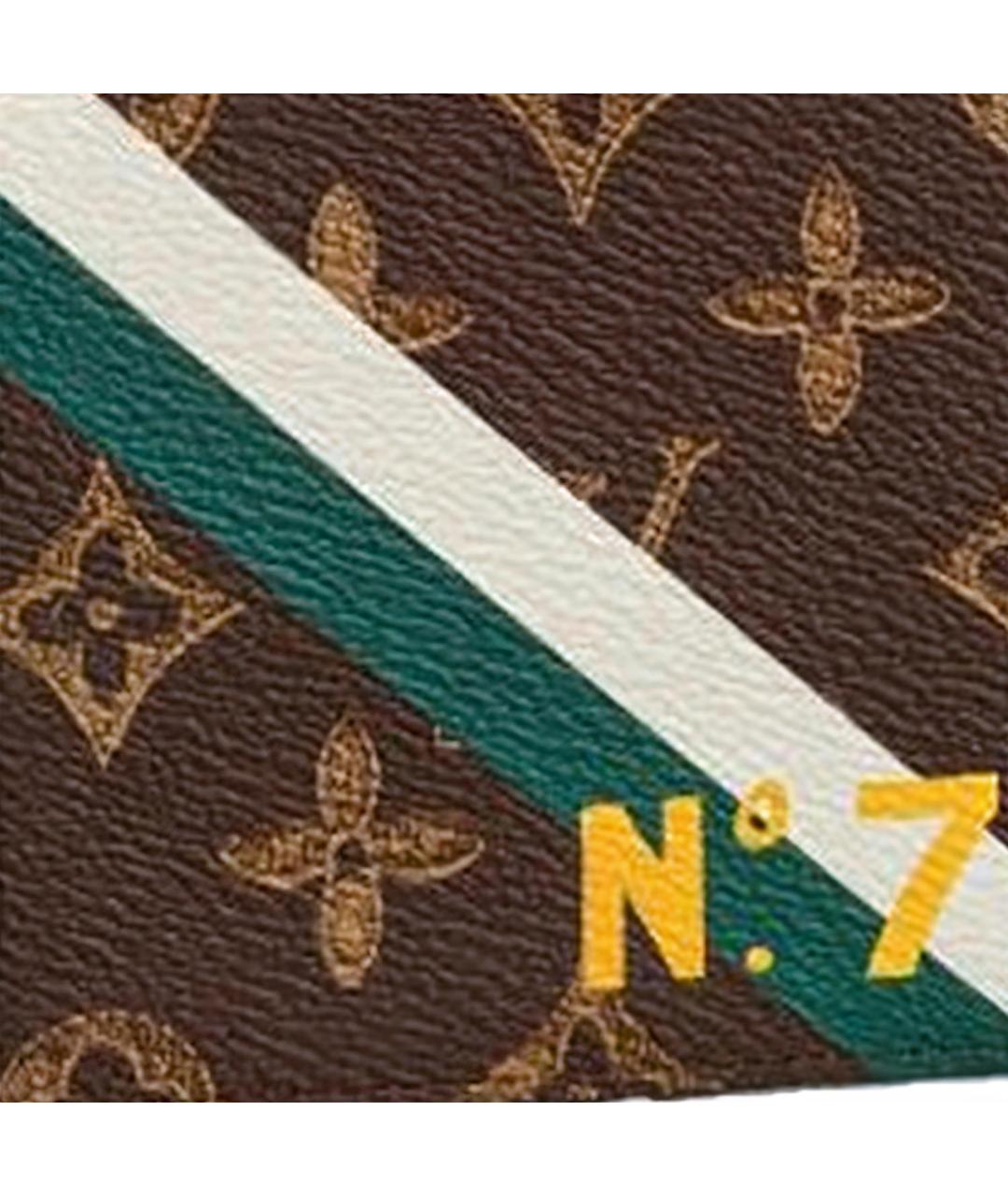 LOUIS VUITTON Коричневый кожаный кошелек, фото 5