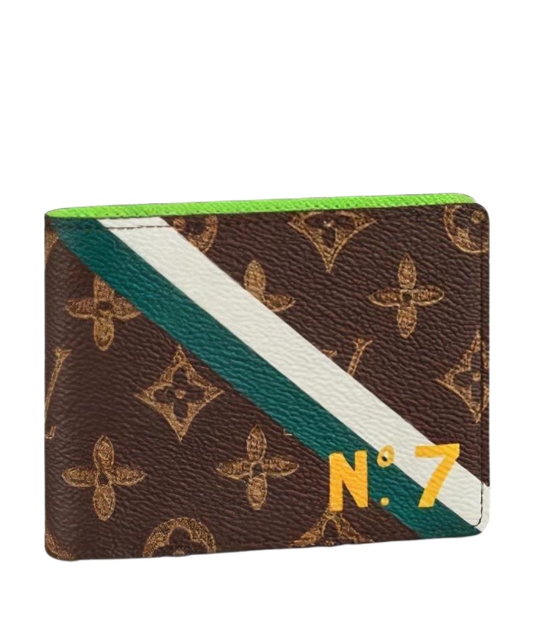 LOUIS VUITTON Коричневый кожаный кошелек, фото 1