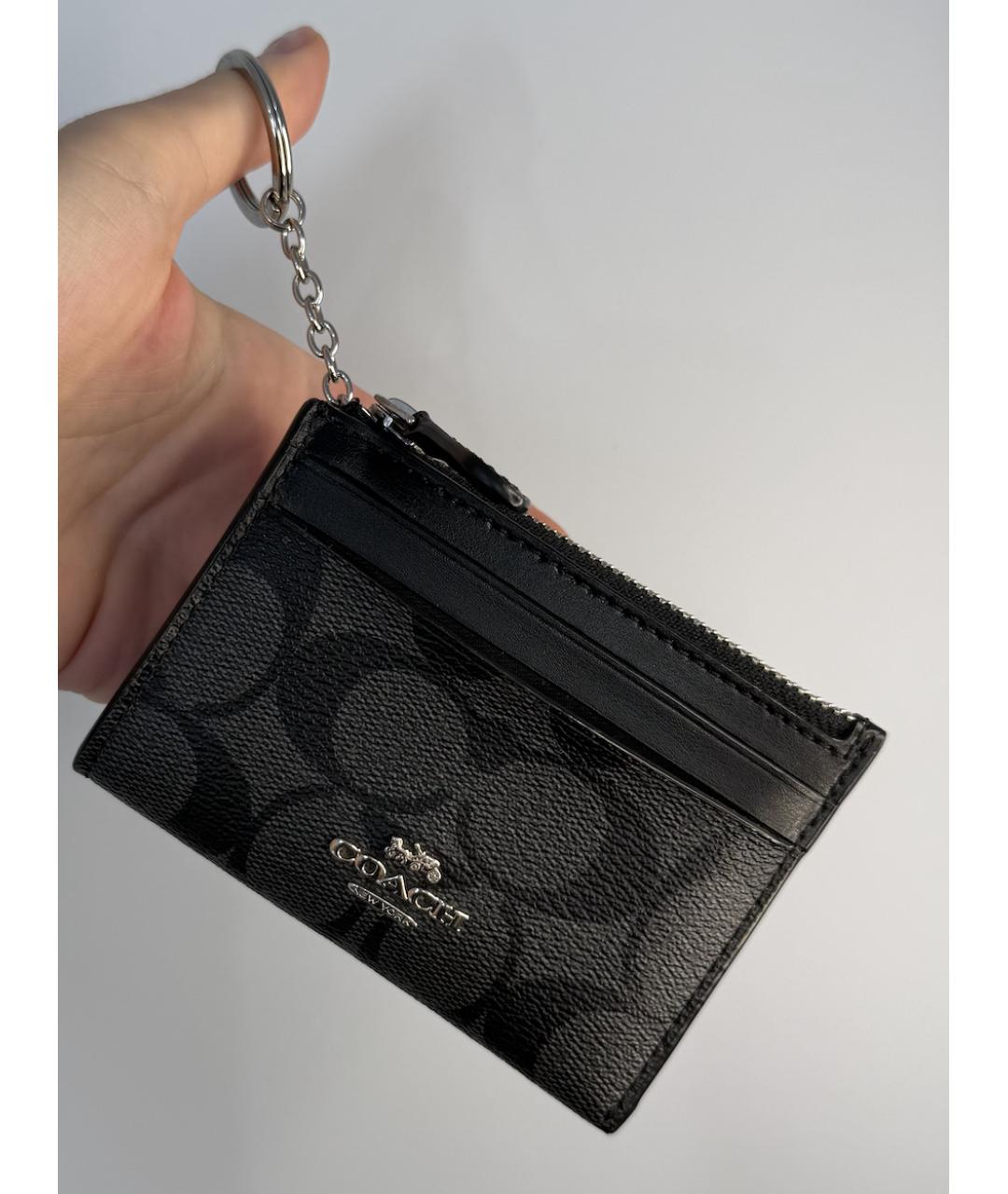 COACH Черный кожаный кардхолдер, фото 7