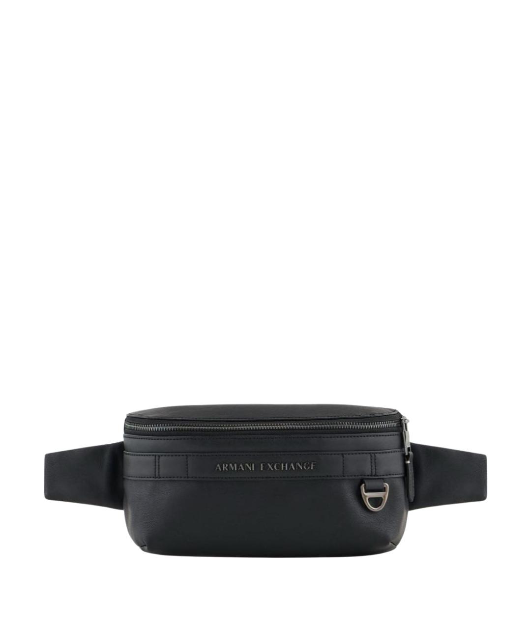 ARMANI EXCHANGE Черная поясная сумка из искусственной кожи, фото 1