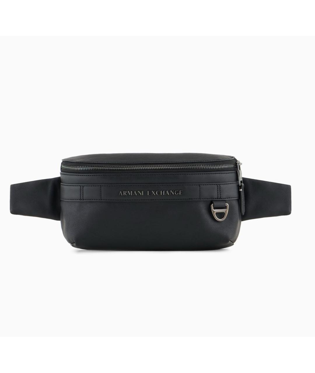 ARMANI EXCHANGE Черная поясная сумка из искусственной кожи, фото 7