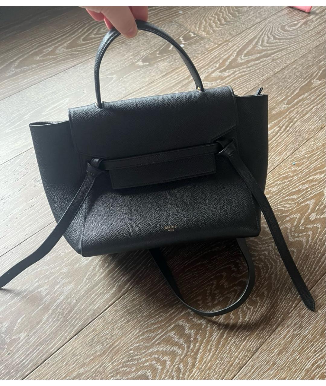 CELINE Черная кожаная сумка через плечо, фото 2