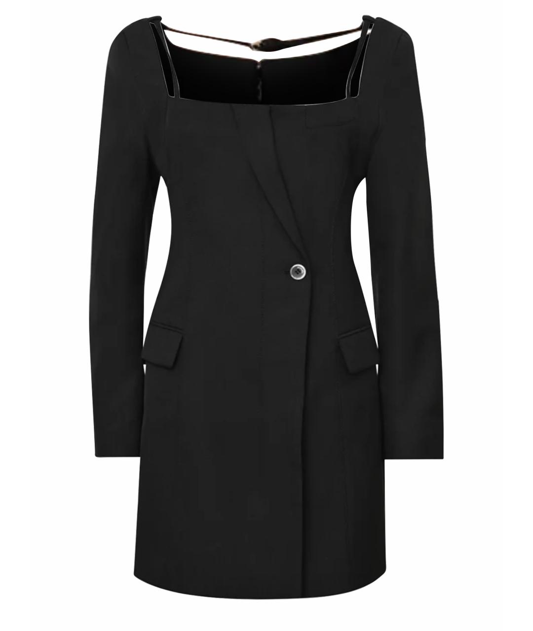 JACQUEMUS Черное шерстяное повседневное платье, фото 1