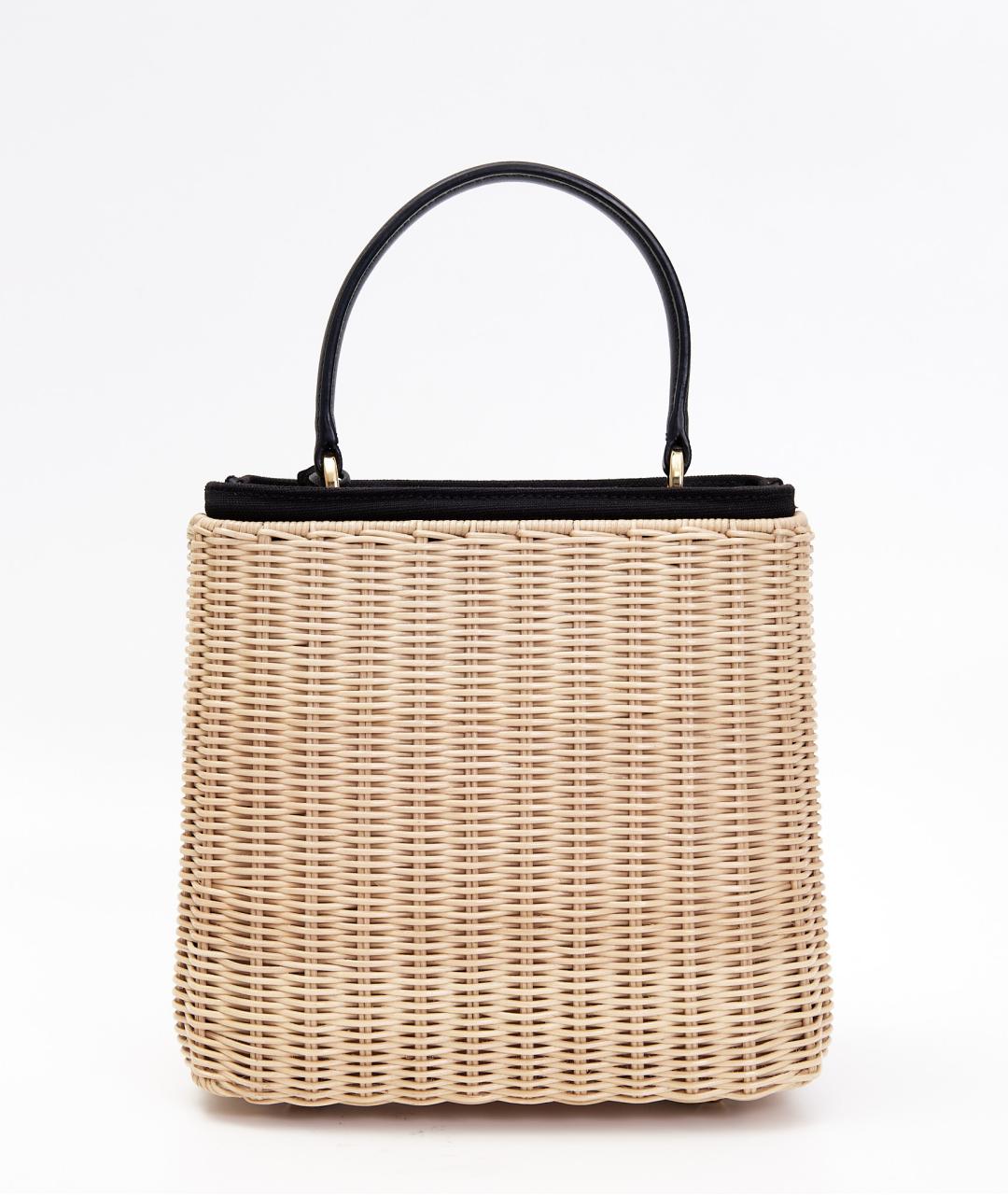 PRADA Бежевая пелетеная сумка с короткими ручками, фото 2