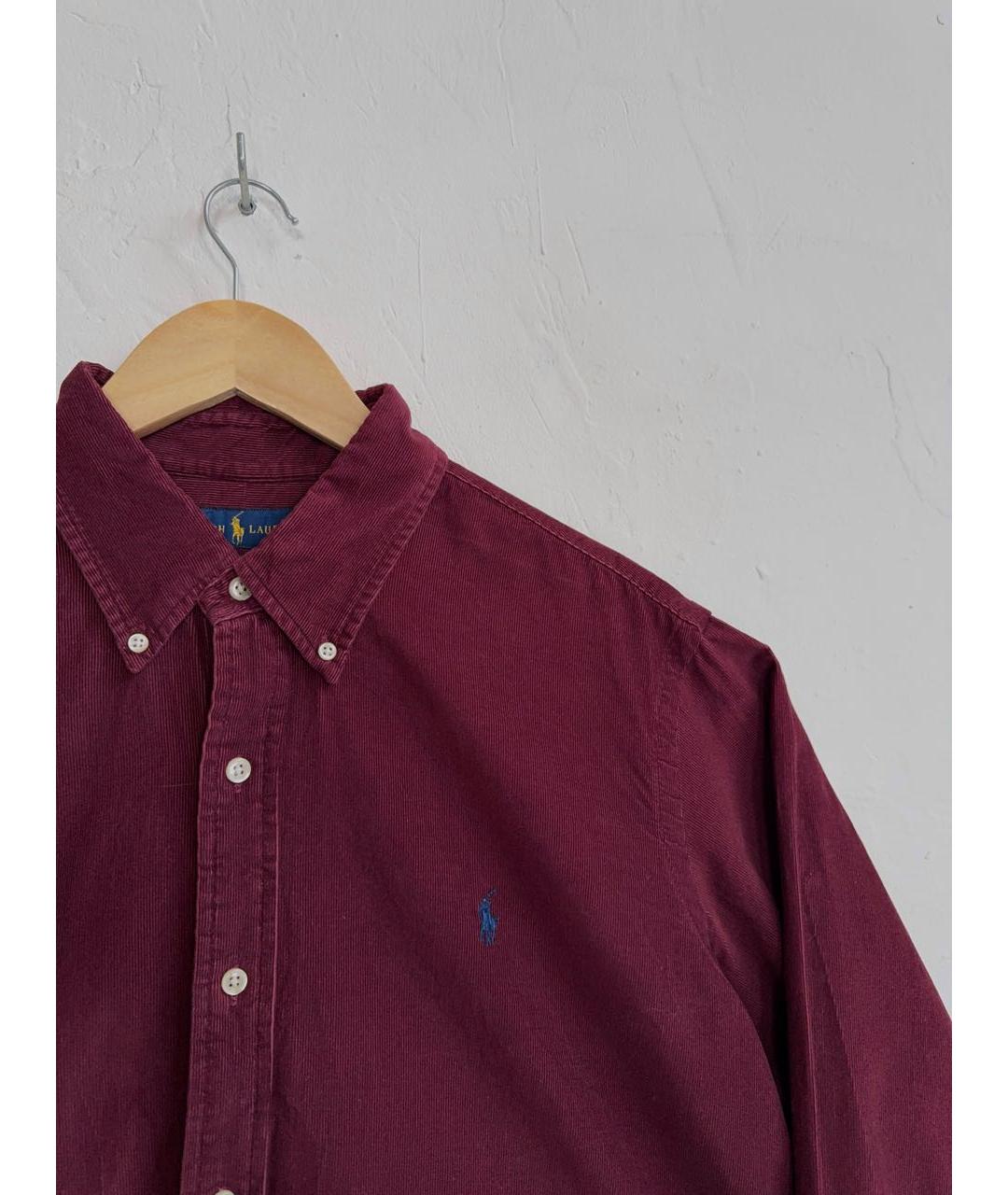 RALPH LAUREN Бордовая хлопковая кэжуал рубашка, фото 4
