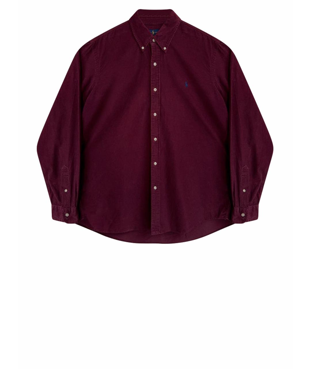 RALPH LAUREN Бордовая хлопковая кэжуал рубашка, фото 1
