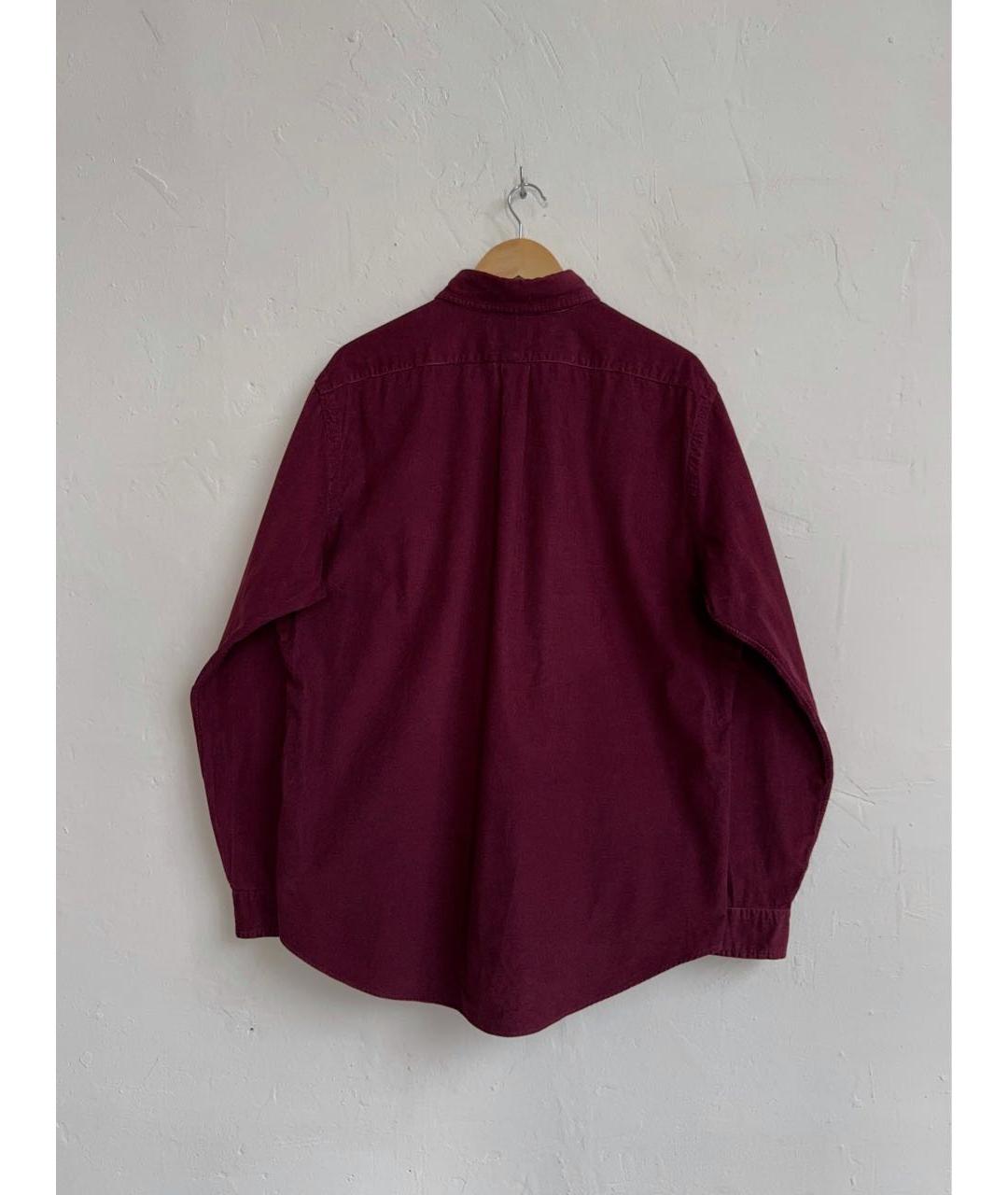 RALPH LAUREN Бордовая хлопковая кэжуал рубашка, фото 3