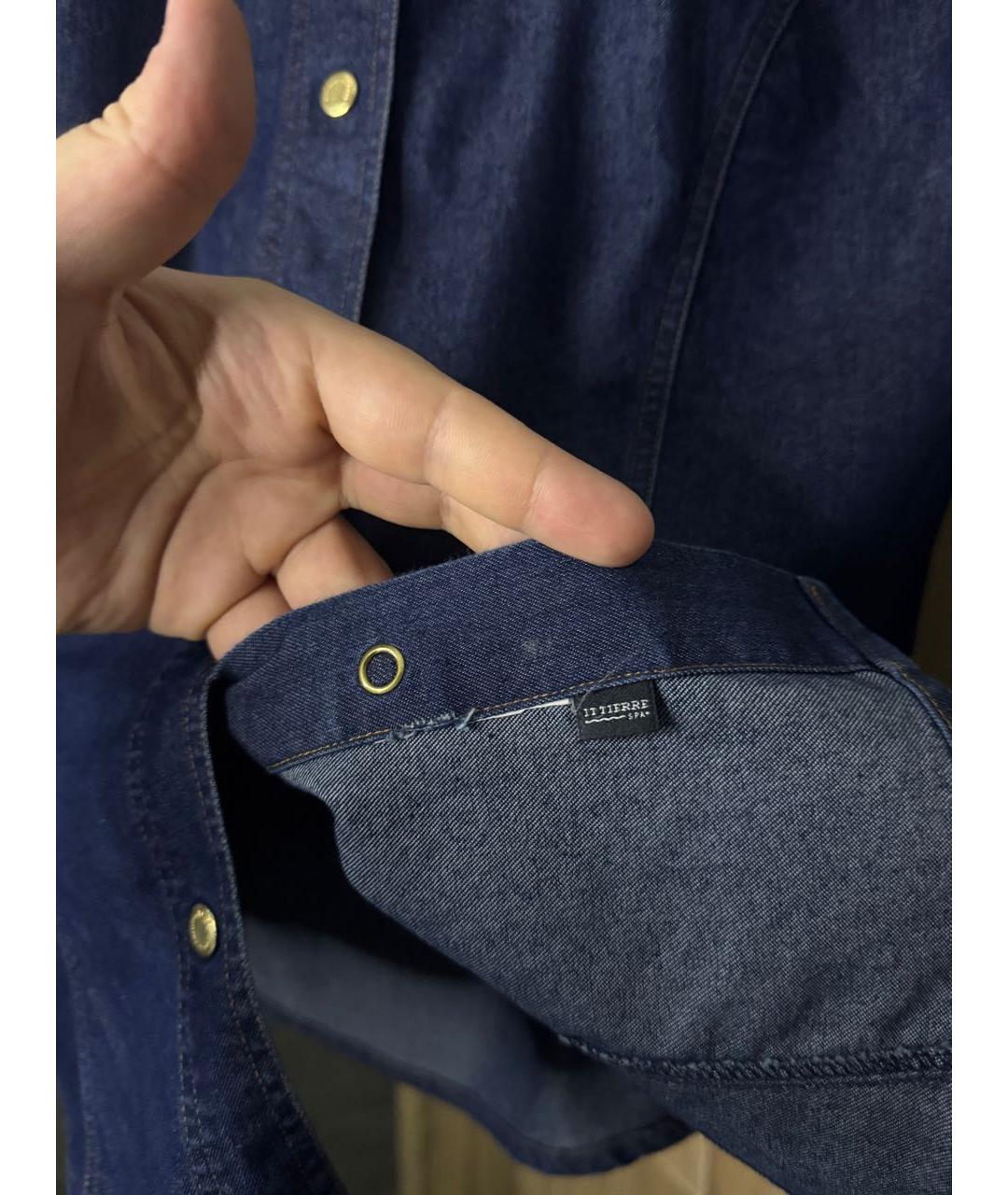 DOLCE&GABBANA Темно-синяя деним рубашка, фото 4