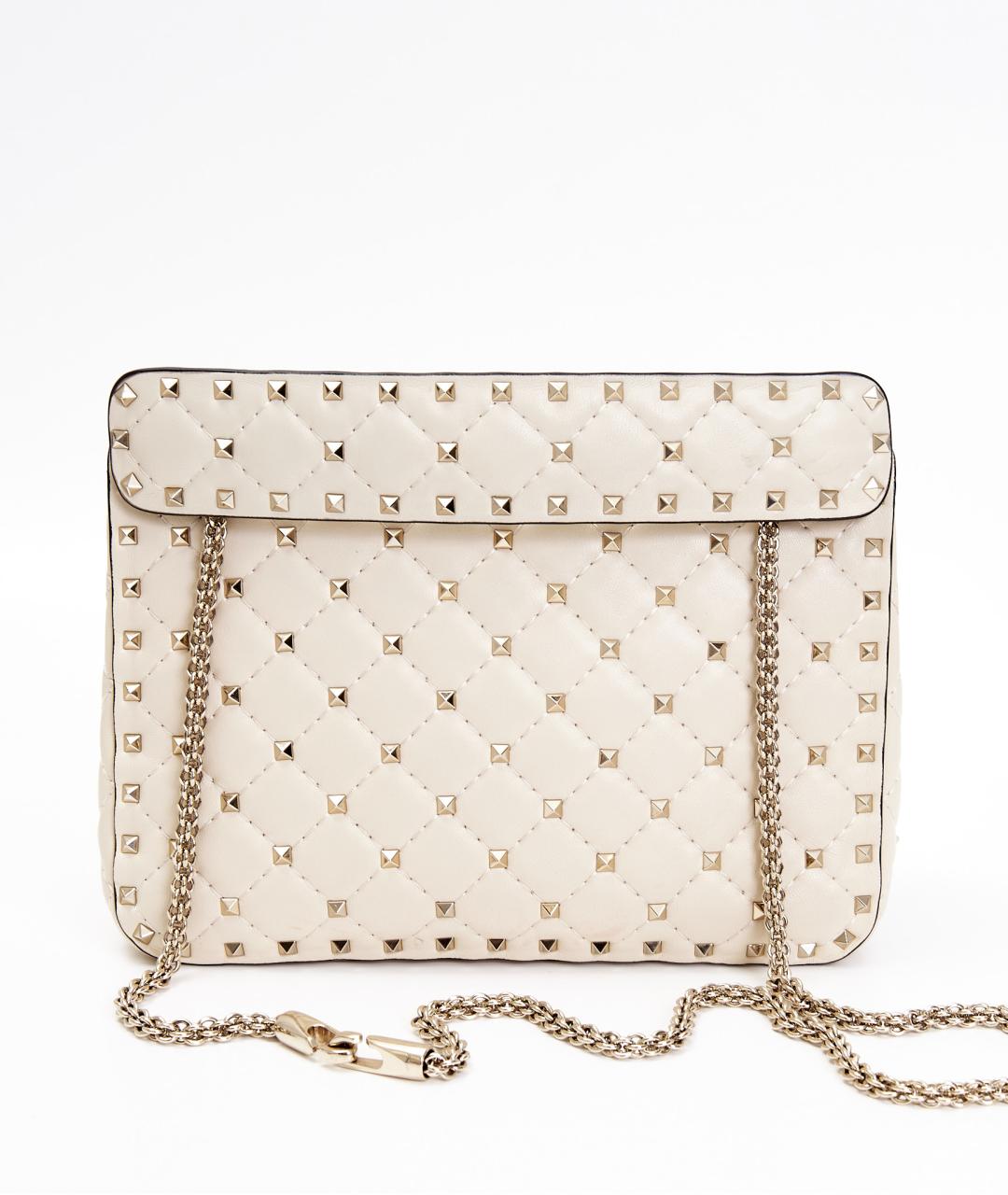 VALENTINO Бежевая кожаная сумка через плечо, фото 2