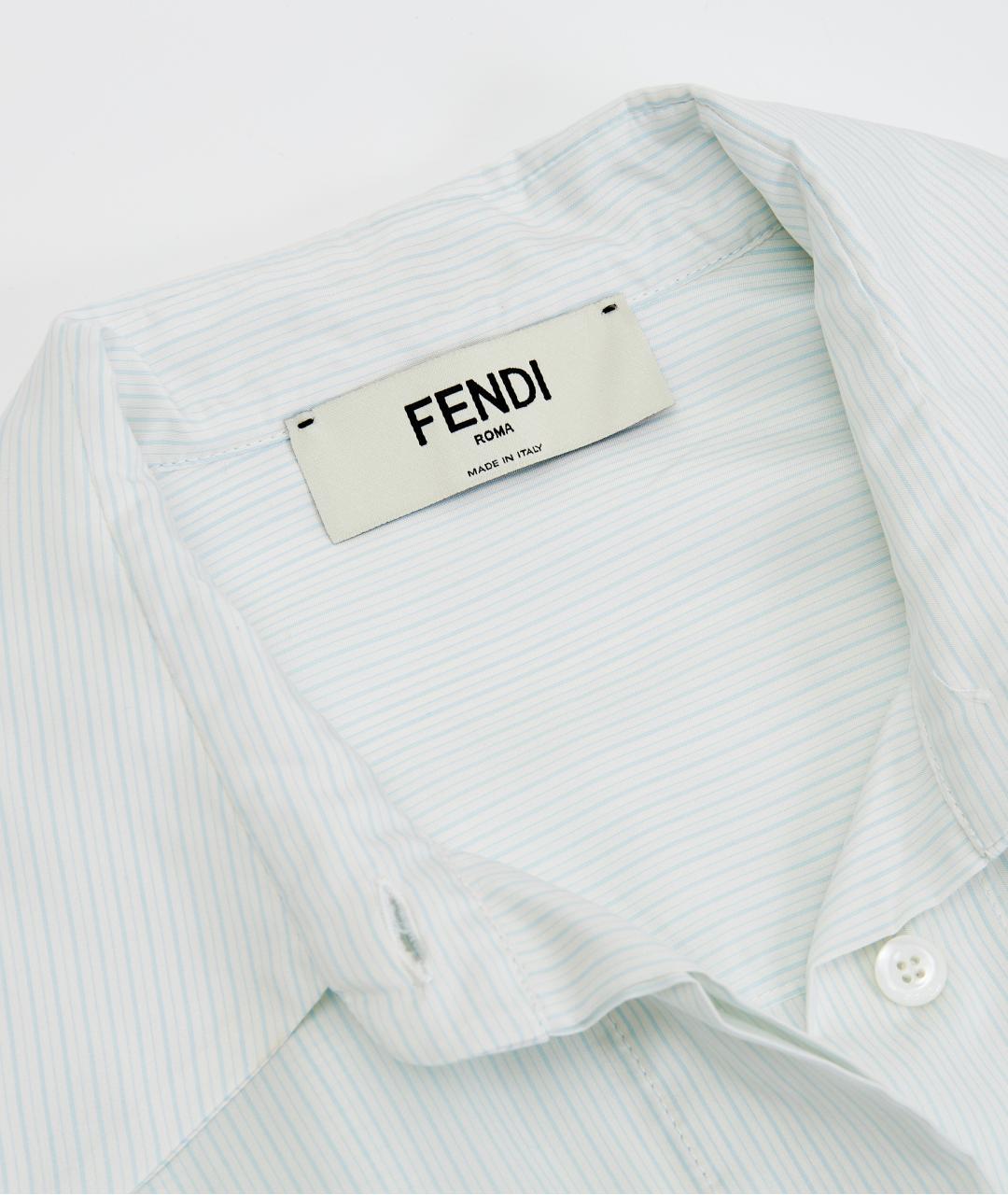 FENDI Белое шелковое повседневное платье, фото 5