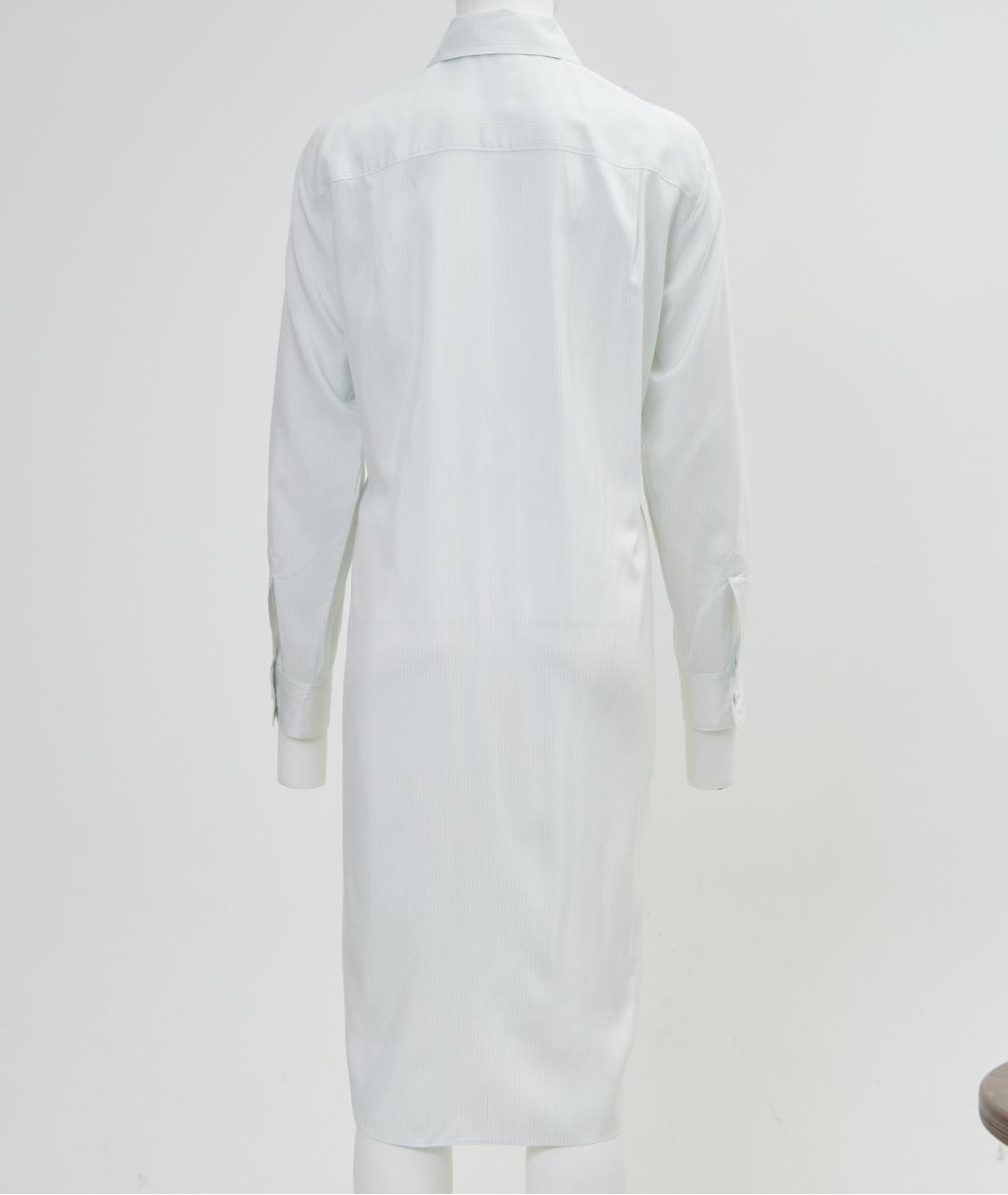 FENDI Белое шелковое повседневное платье, фото 2