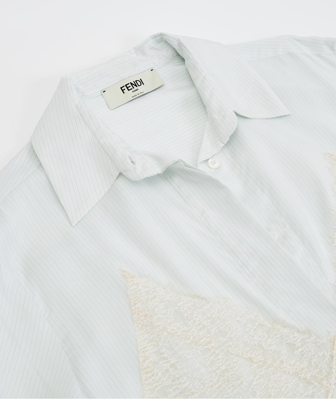 FENDI Белое шелковое повседневное платье, фото 3