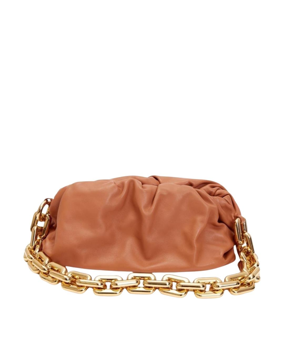 BOTTEGA VENETA Коричневая кожаная сумка с короткими ручками, фото 1