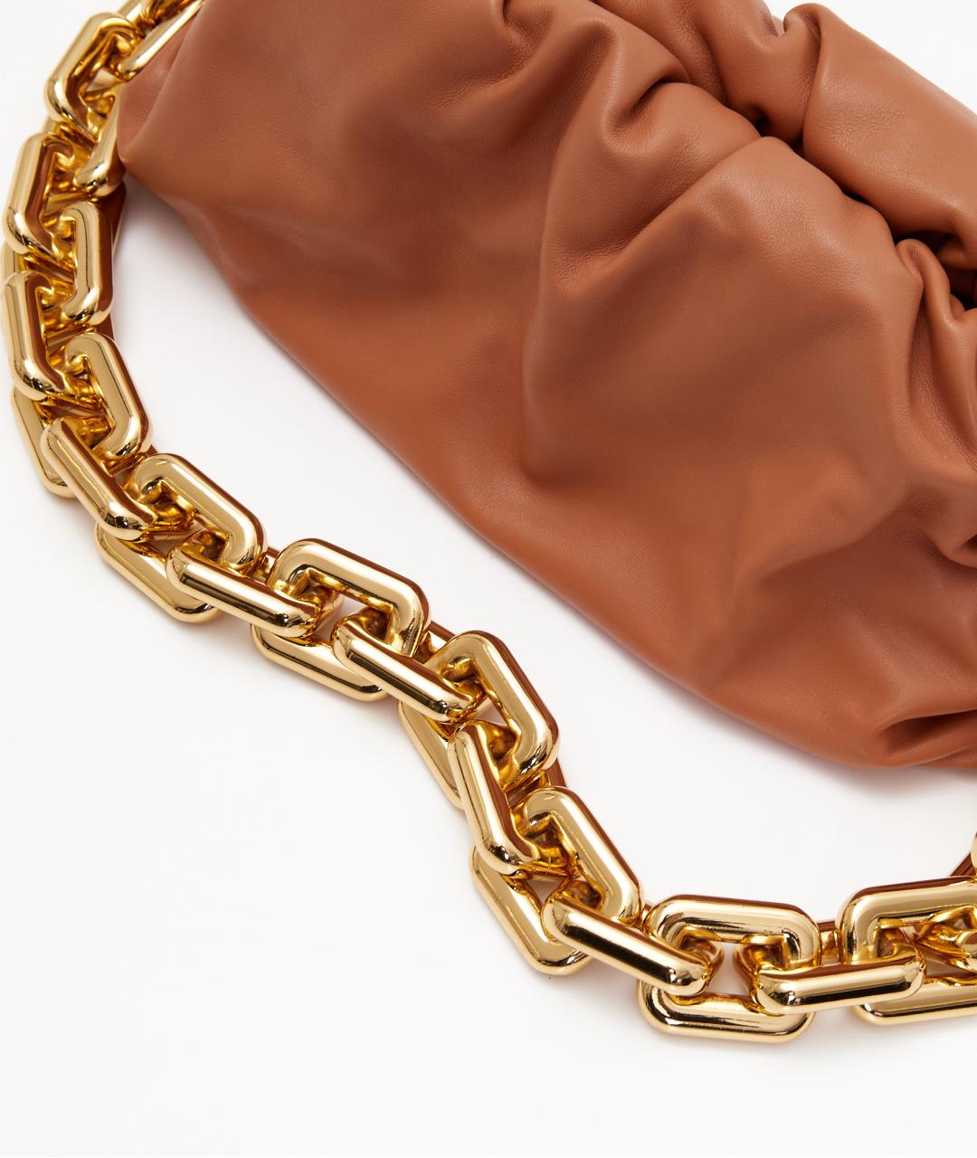 BOTTEGA VENETA Коричневая кожаная сумка с короткими ручками, фото 5