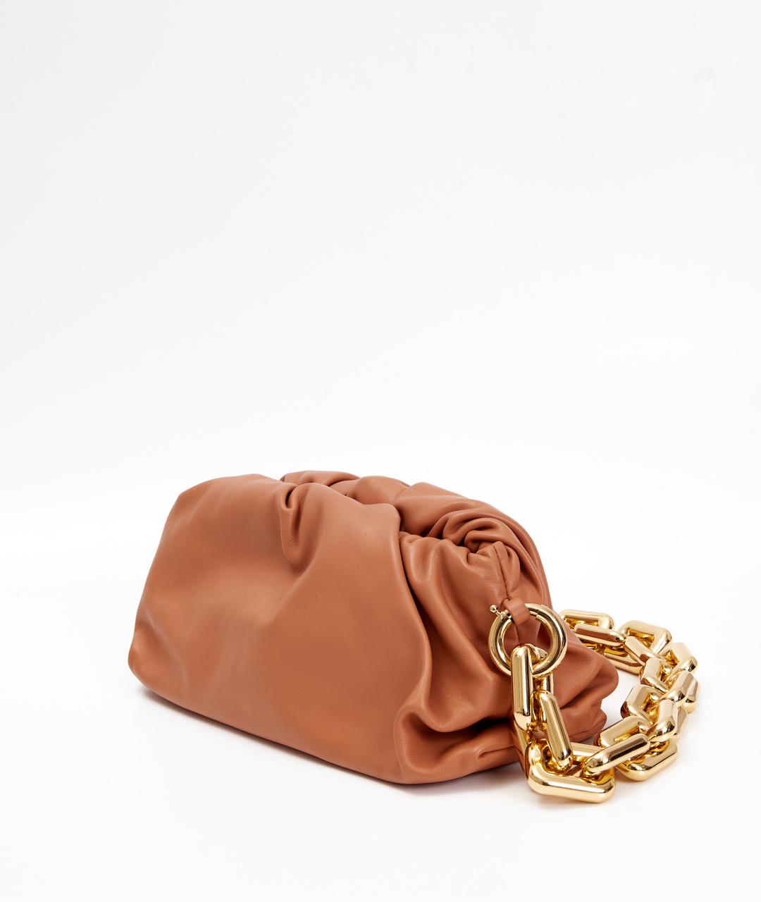 BOTTEGA VENETA Коричневая кожаная сумка с короткими ручками, фото 2