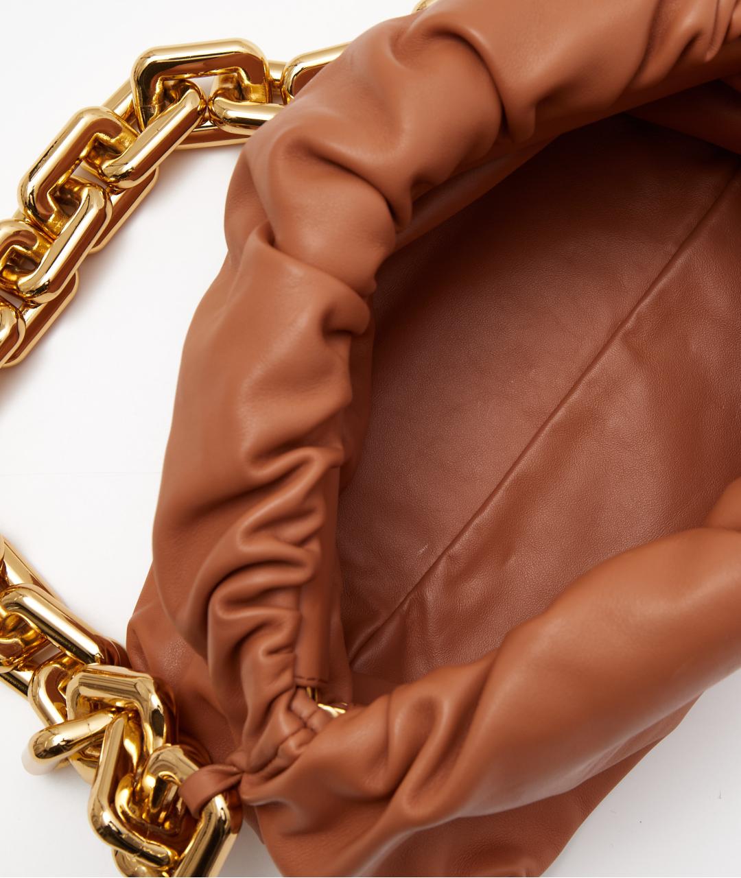 BOTTEGA VENETA Коричневая кожаная сумка с короткими ручками, фото 6