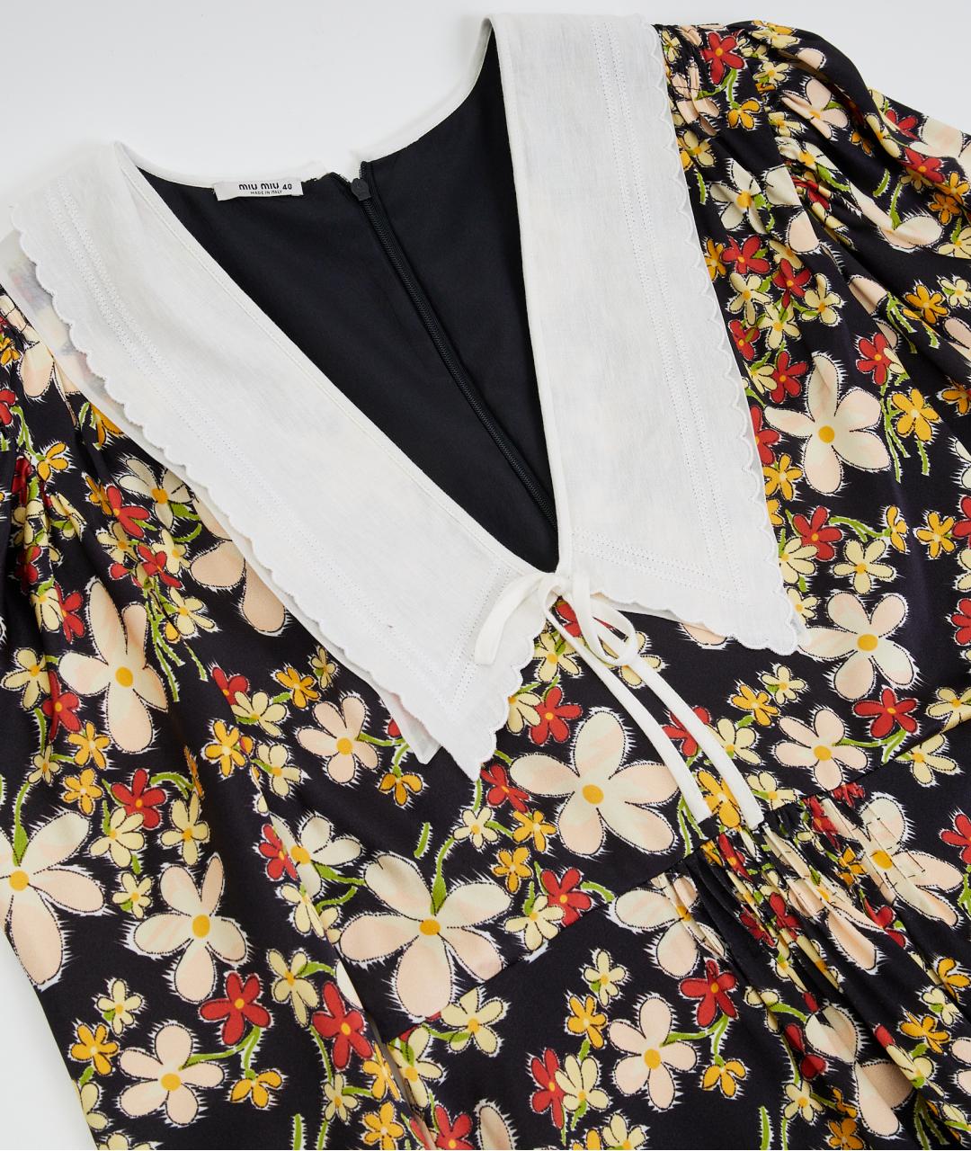 MIU MIU Черное вискозное повседневное платье, фото 3