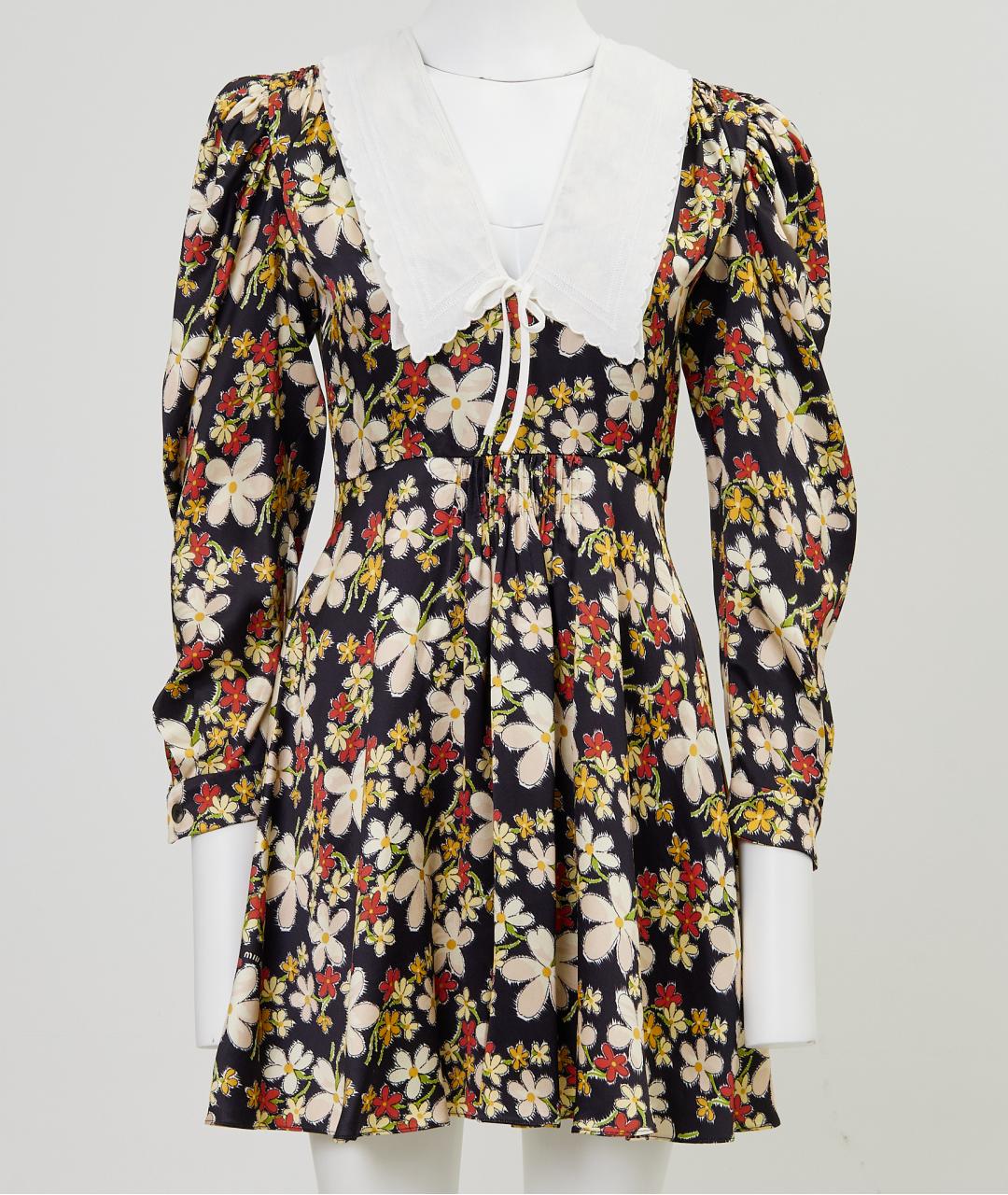 MIU MIU Черное вискозное повседневное платье, фото 7