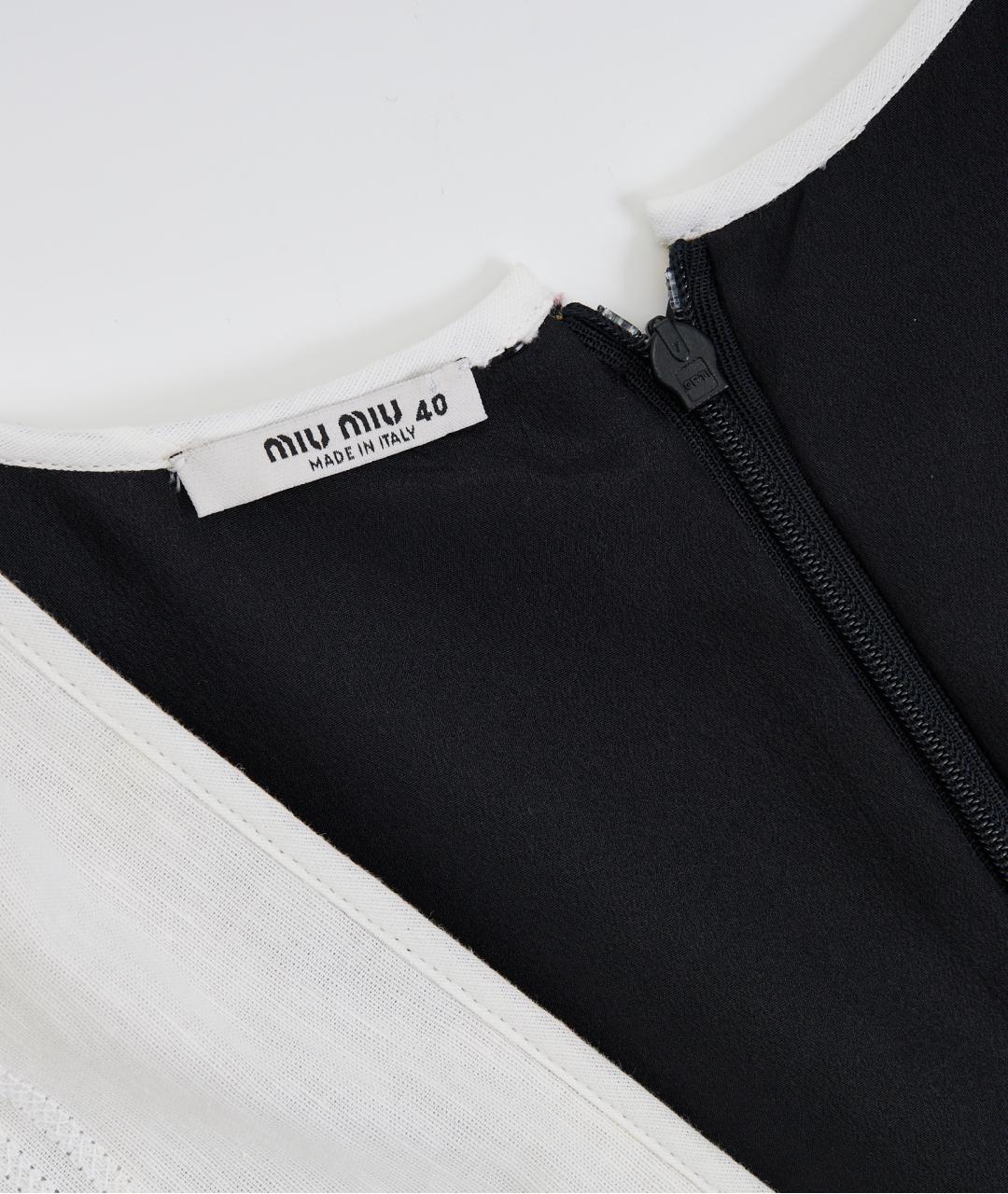 MIU MIU Черное вискозное повседневное платье, фото 4