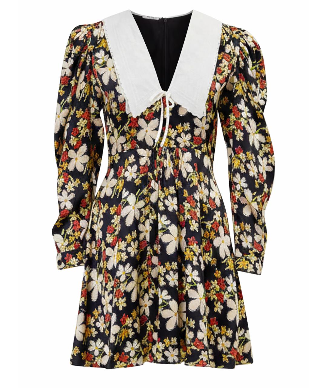 MIU MIU Черное вискозное повседневное платье, фото 1