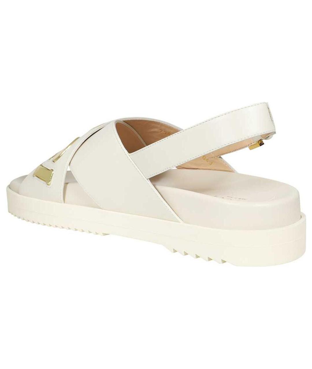 GUCCI Белые кожаные сандалии, фото 4