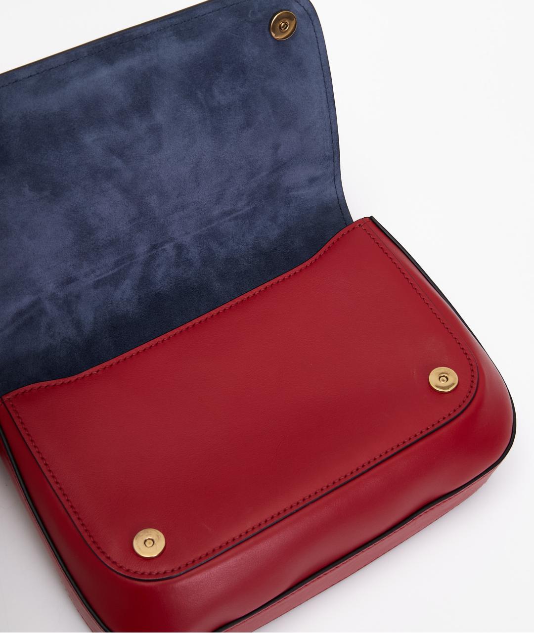 PRADA Красная кожаная сумка через плечо, фото 7