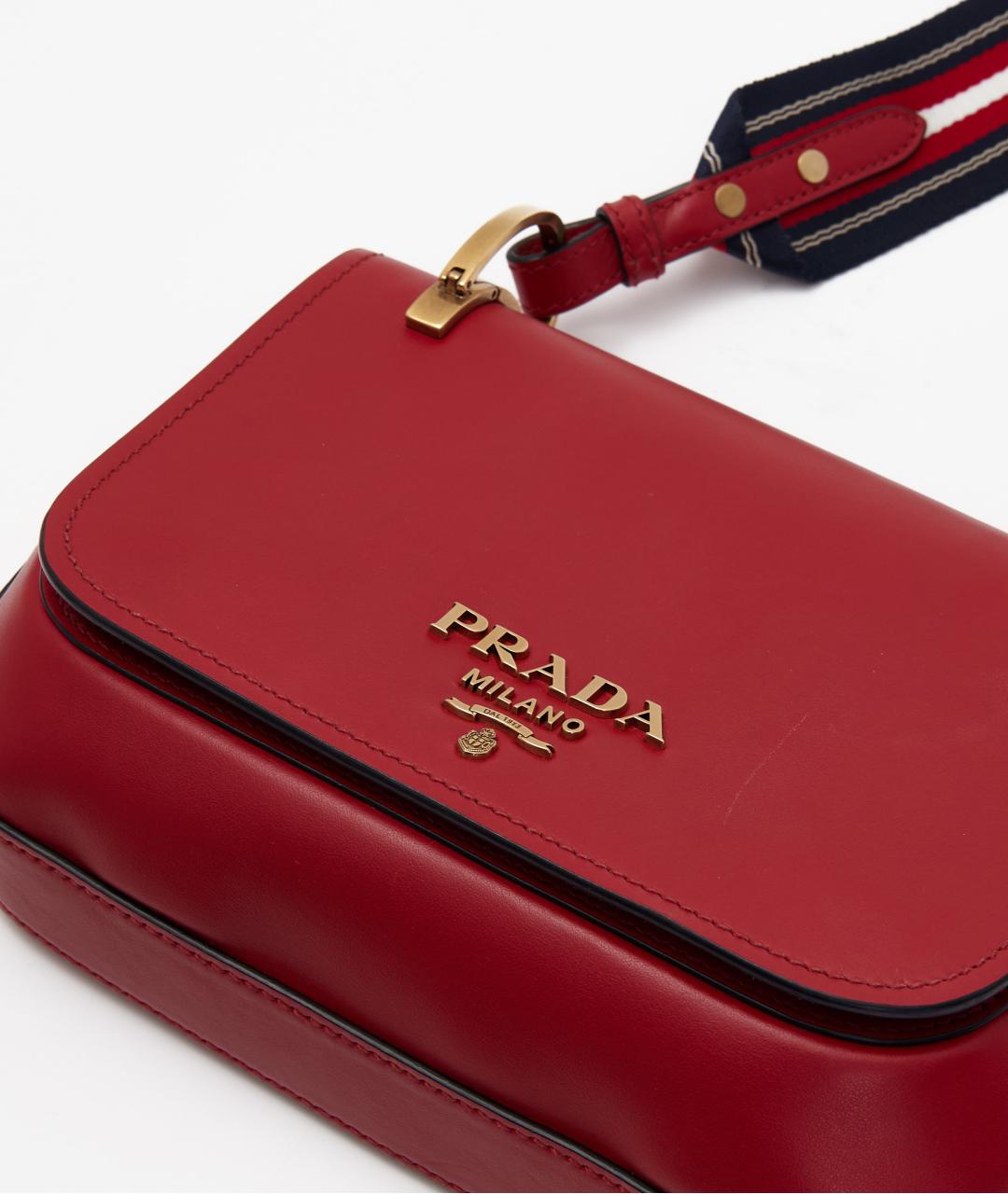 PRADA Красная кожаная сумка через плечо, фото 6