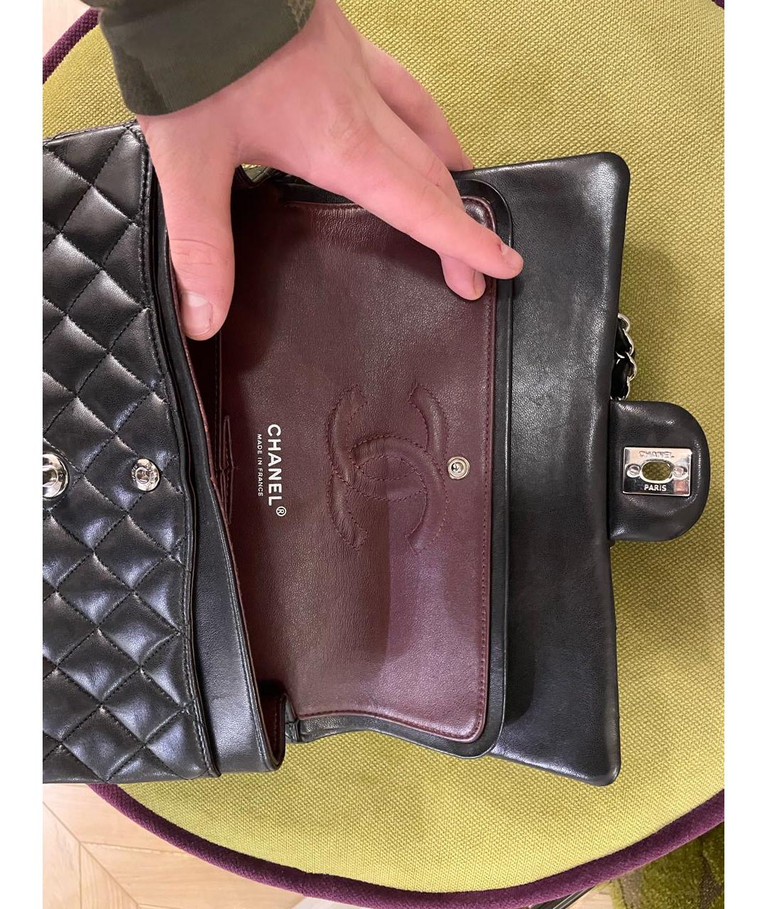 CHANEL Черная кожаная сумка тоут, фото 4