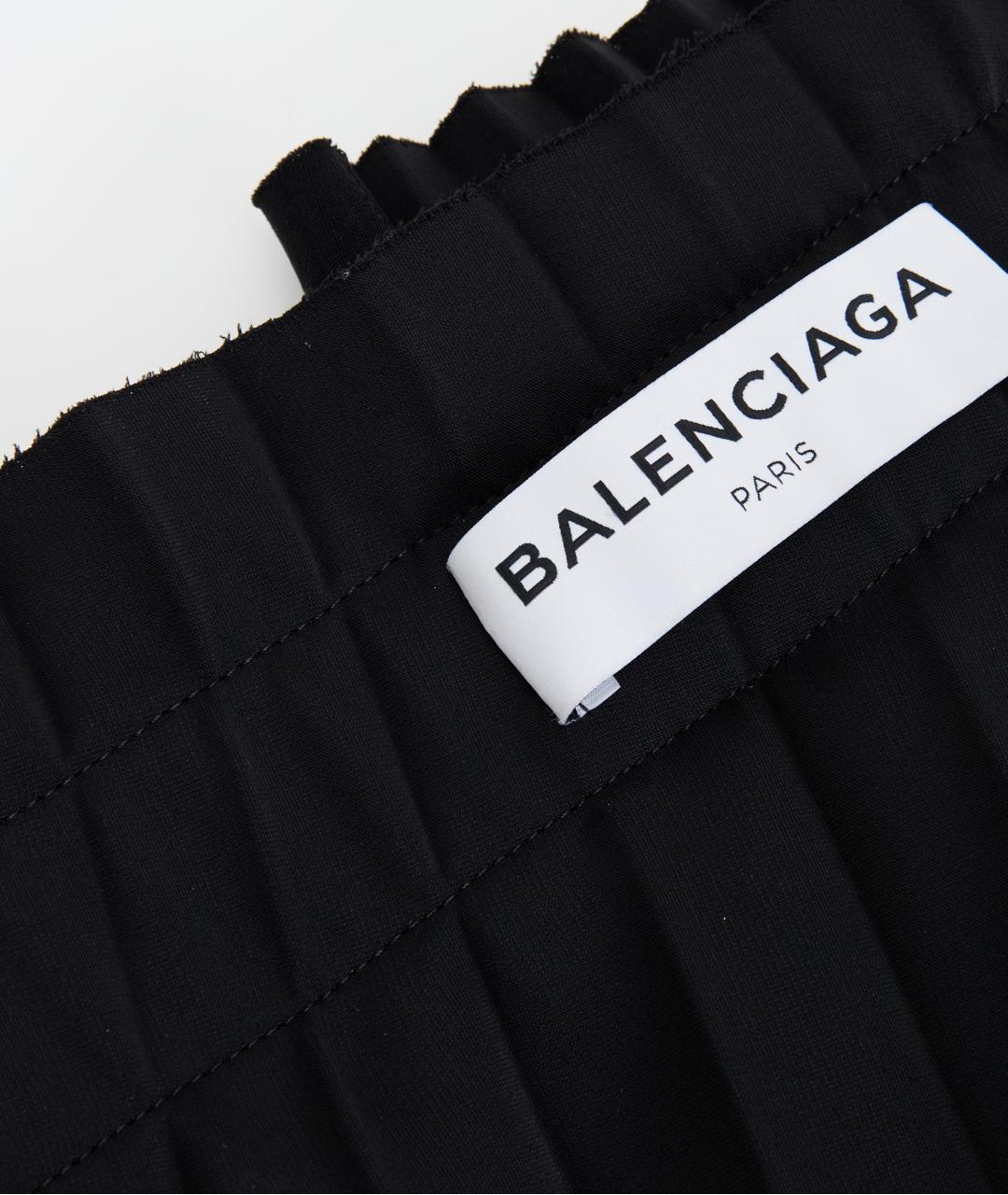 BALENCIAGA Черная полиэстеровая юбка миди, фото 5