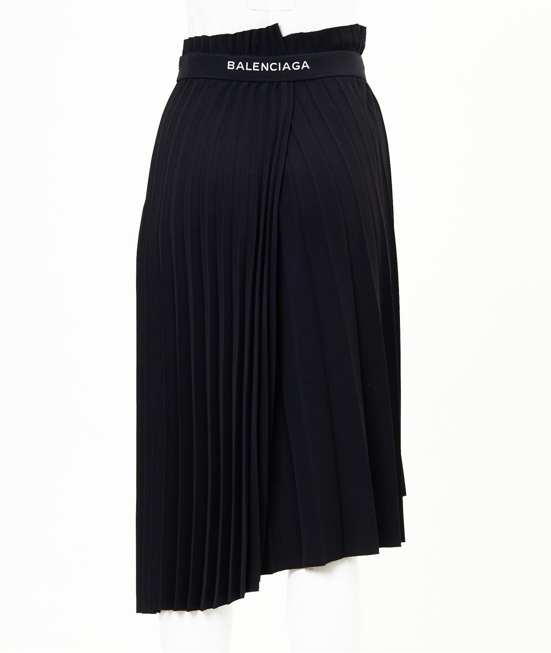 BALENCIAGA Черная полиэстеровая юбка миди, фото 1