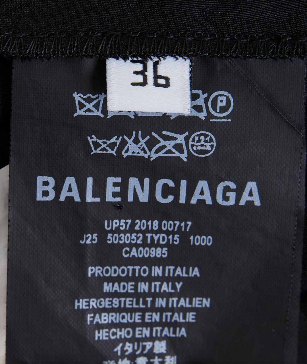 BALENCIAGA Черная полиэстеровая юбка миди, фото 6