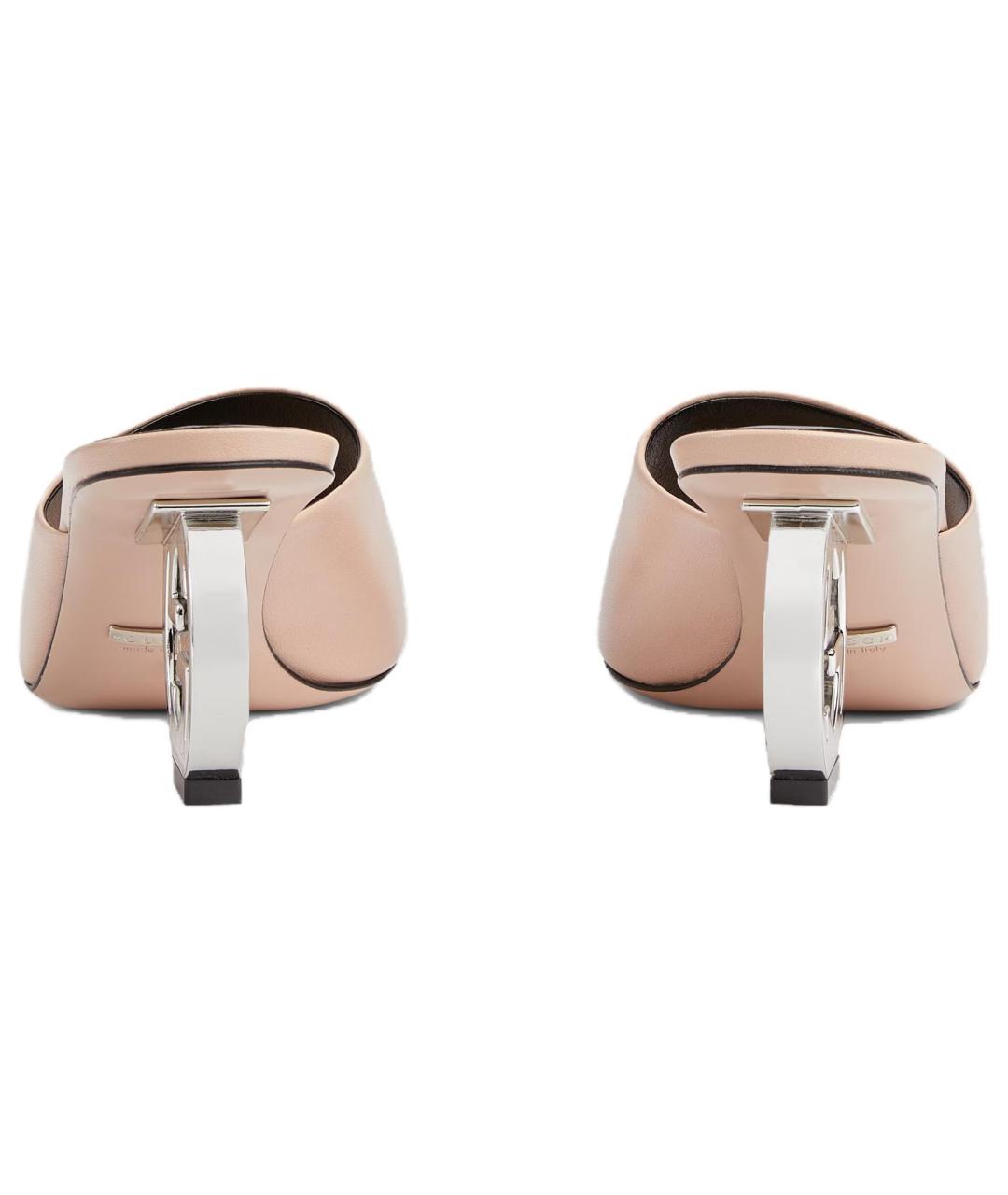 GUCCI Розовые кожаные босоножки, фото 4