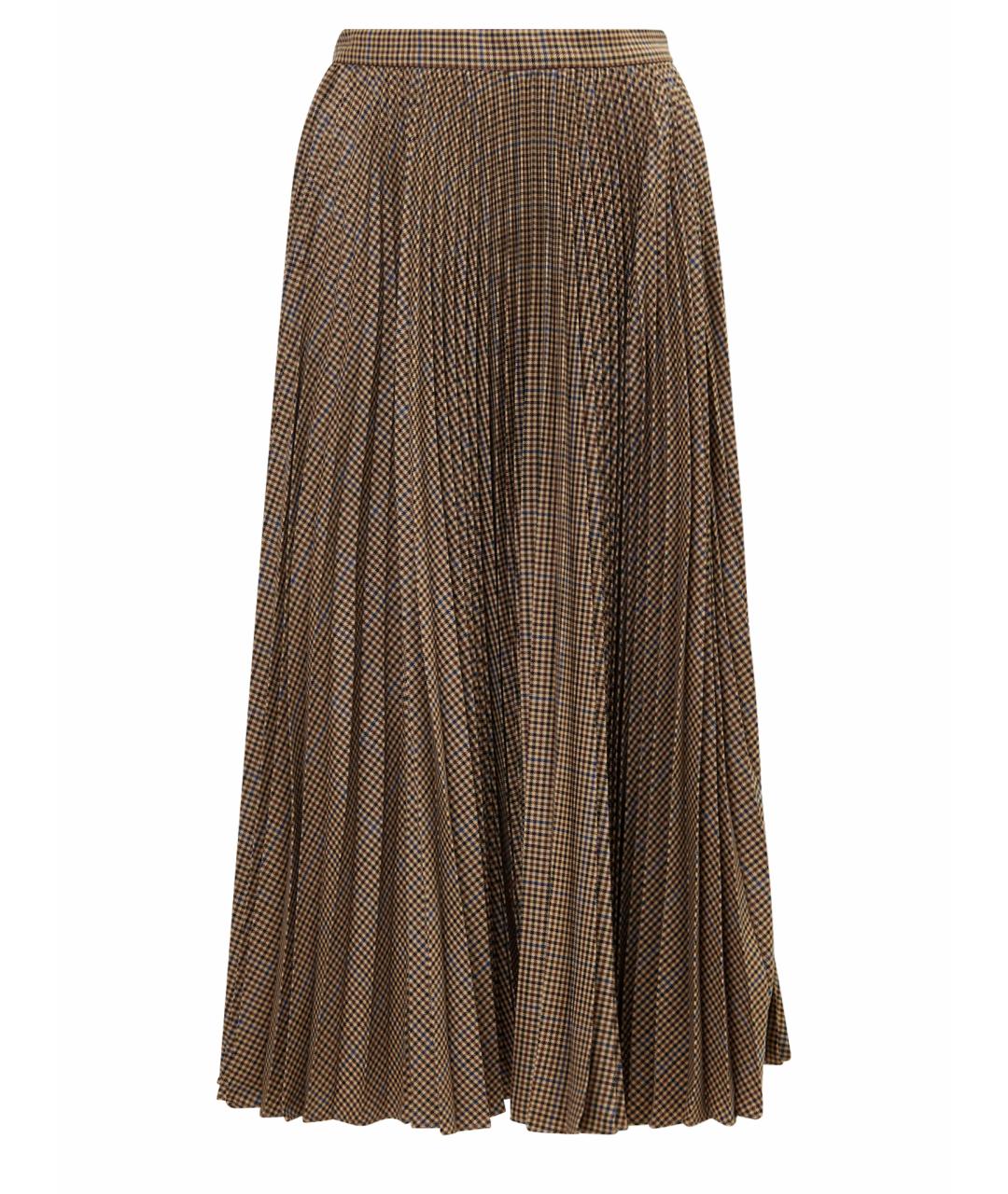 GUCCI Бежевая шерстяная юбка миди, фото 1