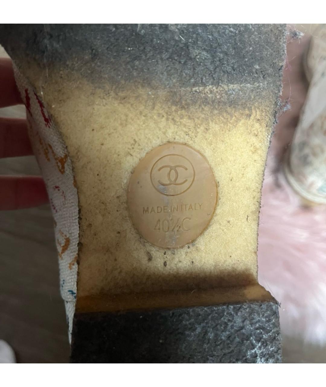 CHANEL Мульти текстильные полусапоги, фото 7