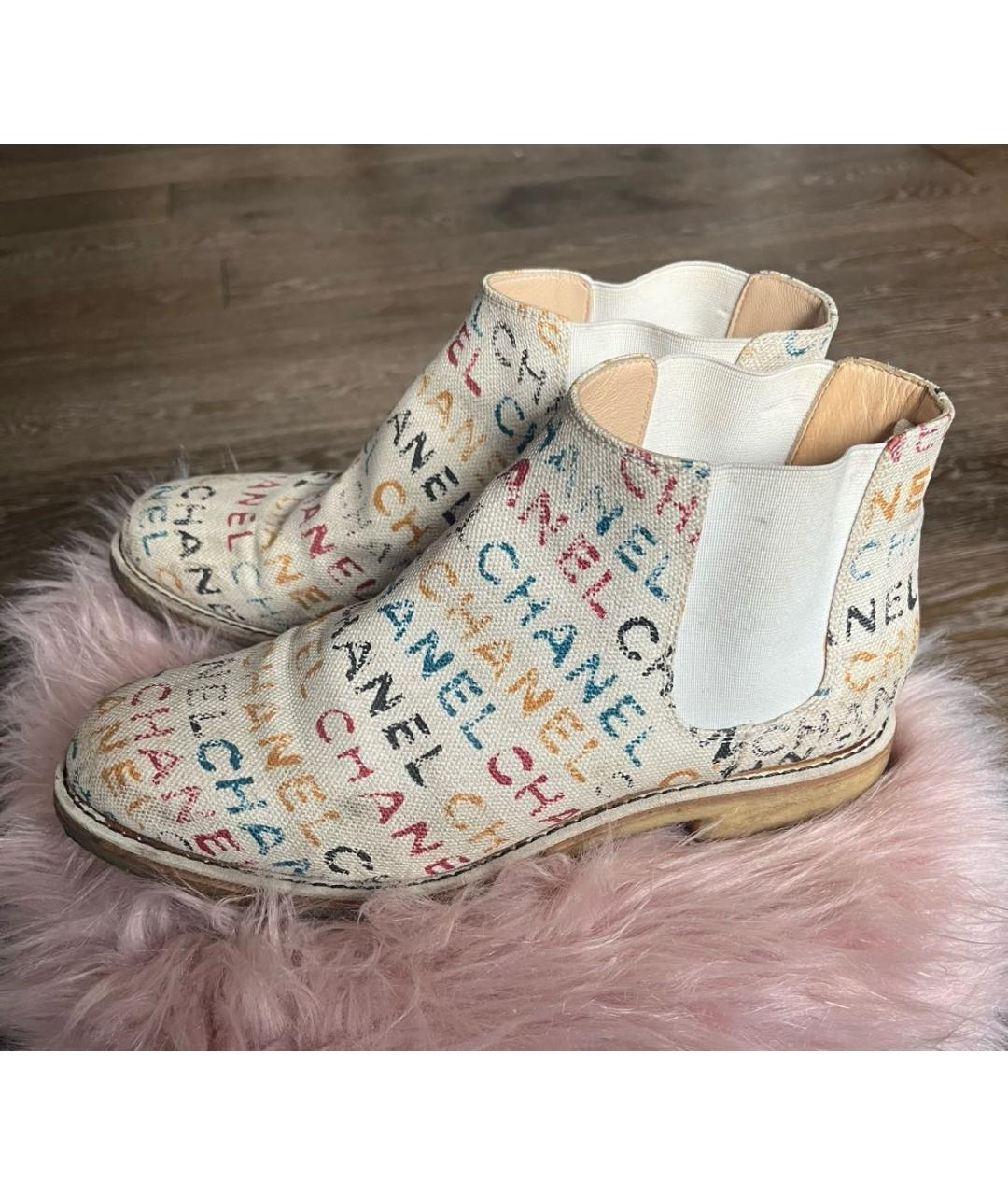 CHANEL Мульти текстильные полусапоги, фото 8