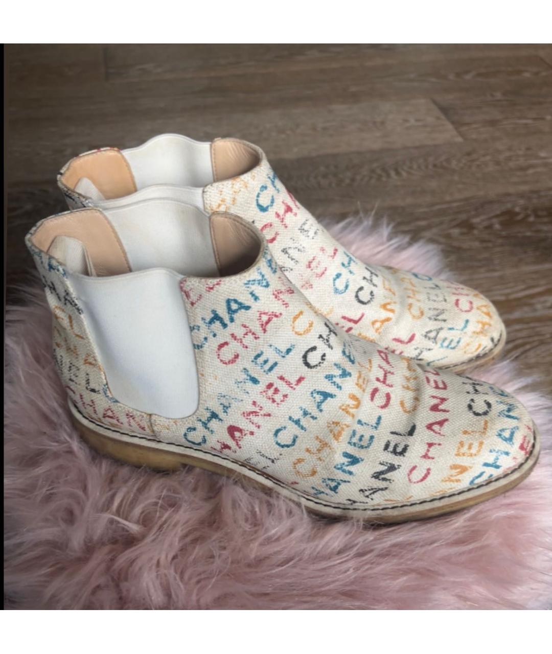 CHANEL Мульти текстильные полусапоги, фото 5