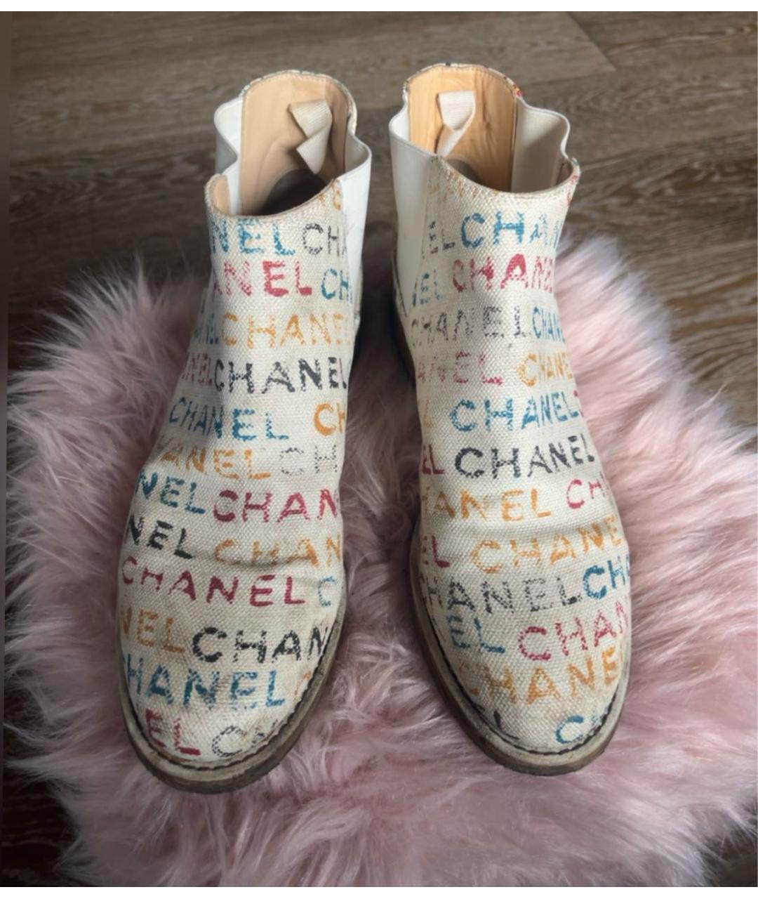 CHANEL Мульти текстильные полусапоги, фото 2