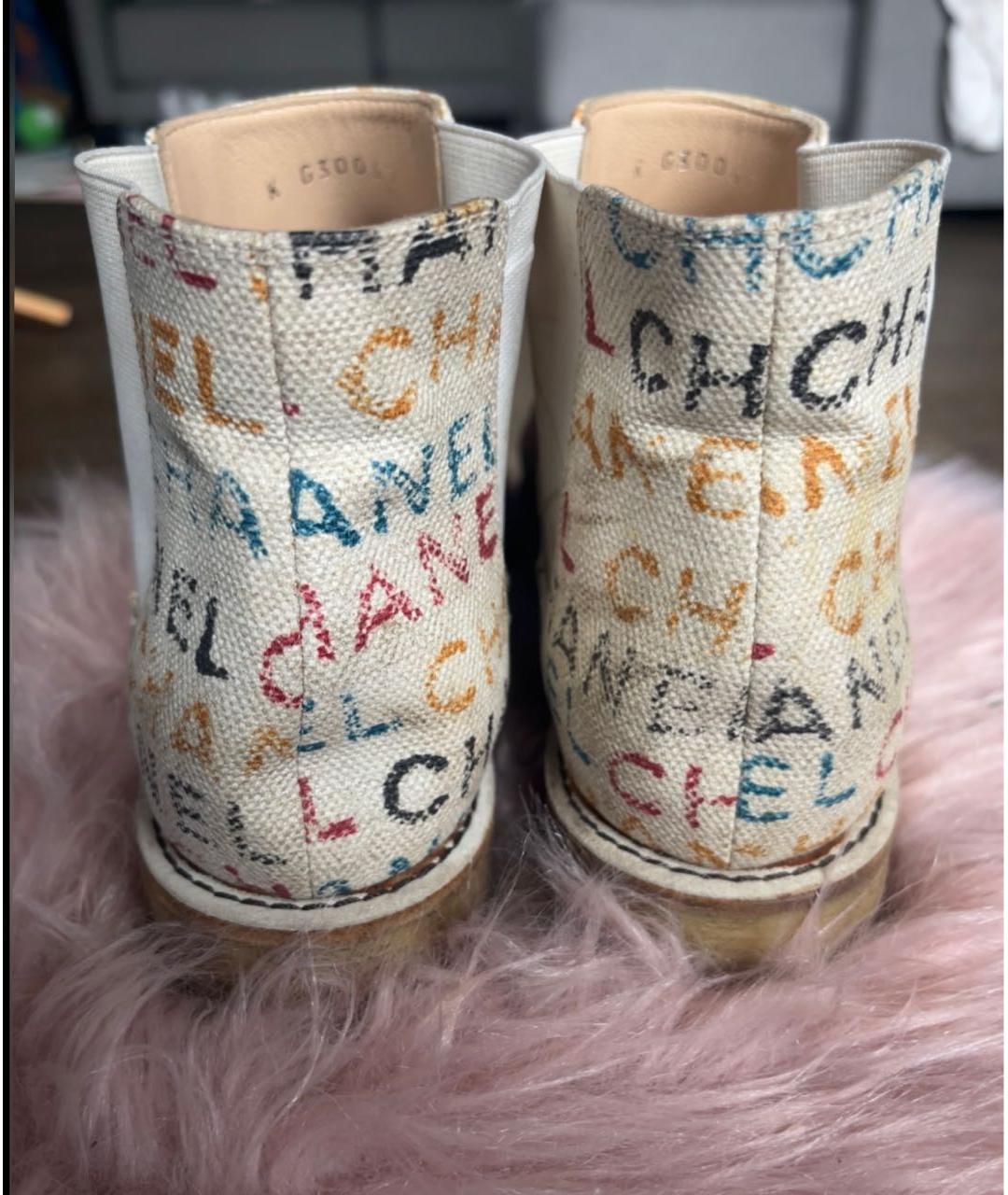 CHANEL Мульти текстильные полусапоги, фото 4