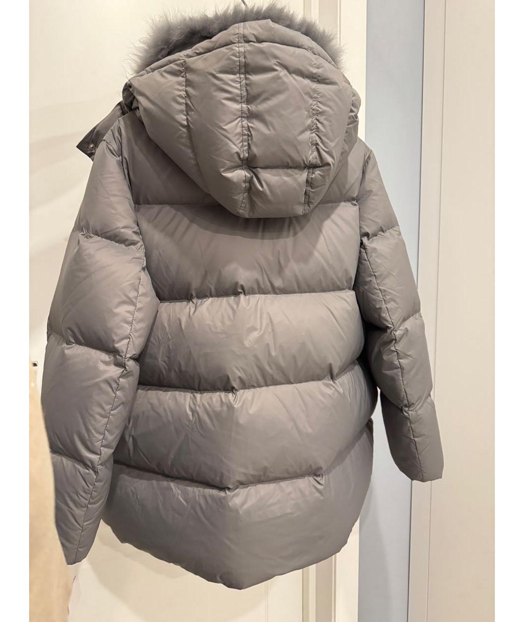 YVES SALOMON Серый полиамидовый пуховик, фото 7